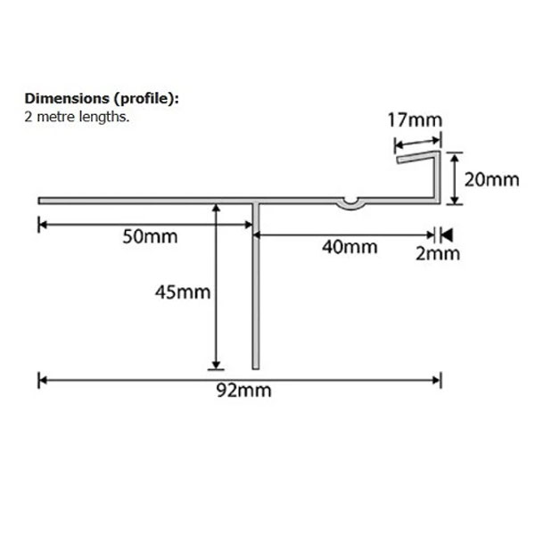 Black Tapco Slate Dry Verge - 2m Long