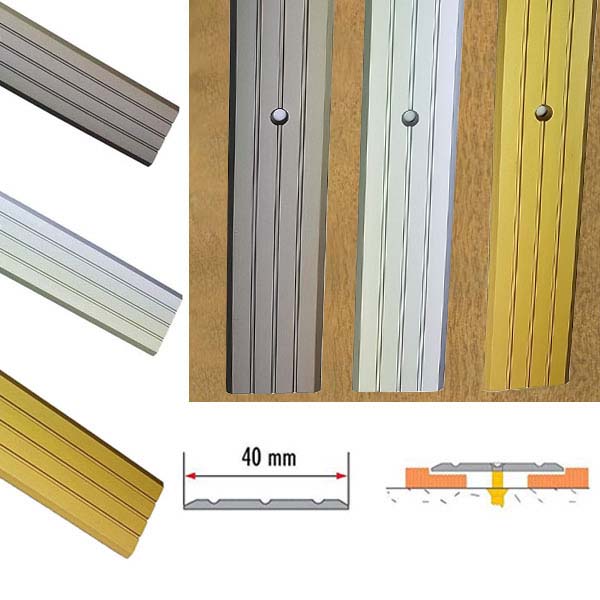 2M Robust Aluminium Rail Drilled For Doorways And Room Entryways