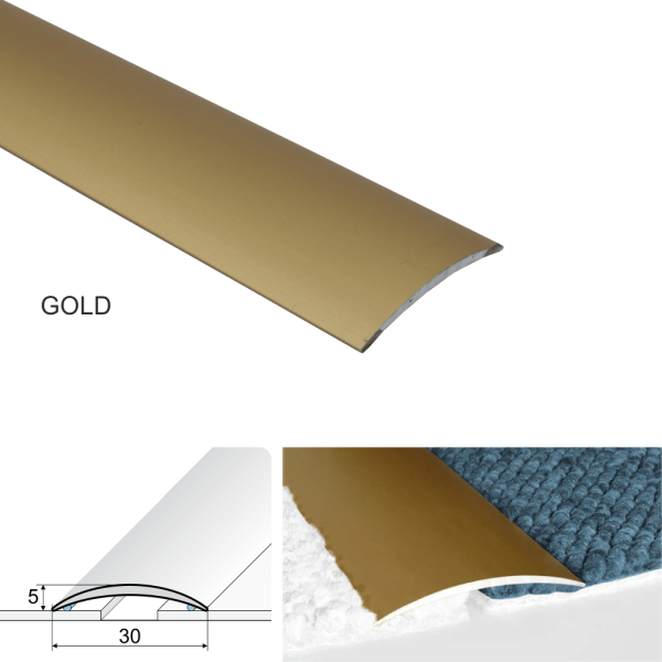 30mm Anodised Aluminium Self Adhesive Door Threshold  floor trim