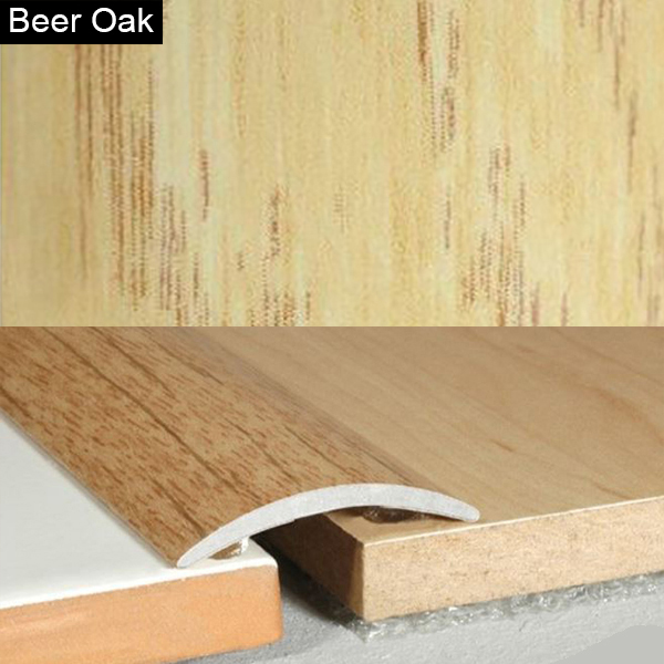 30mm Self Adhesive Aluminium Wood Effect Floor Edging Bar Strip Trim Threshold 