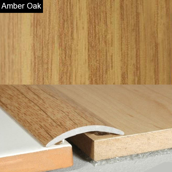 30mm Self Adhesive Aluminium Wood Effect Floor Edging Bar Strip Trim Threshold 