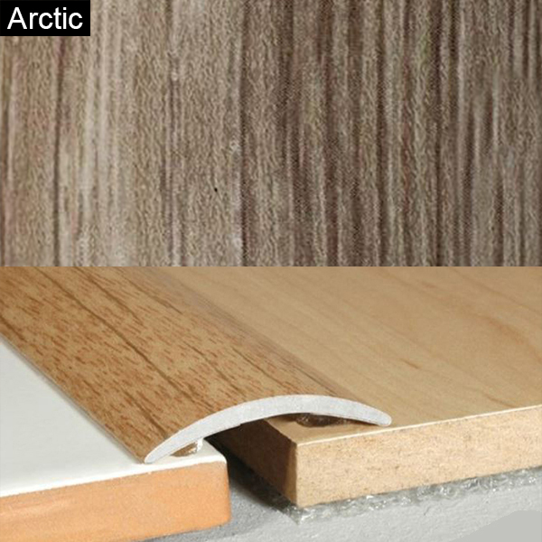 30mm Self Adhesive Aluminium Wood Effect Floor Edging Bar Strip Trim Threshold 