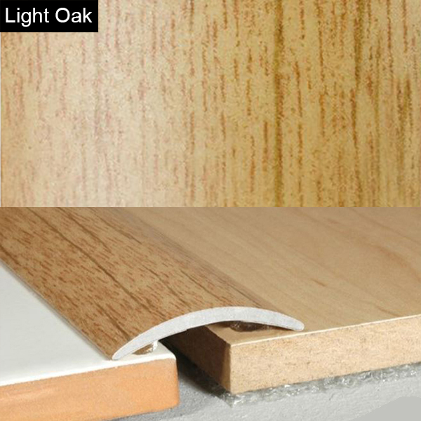 30mm Self Adhesive Aluminium Wood Effect Floor Edging Bar Strip Trim Threshold 