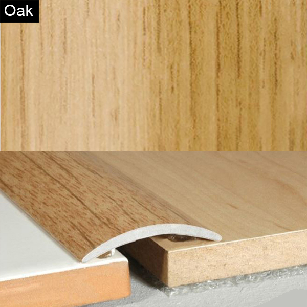 30mm Self Adhesive Aluminium Wood Effect Floor Edging Bar Strip Trim Threshold 