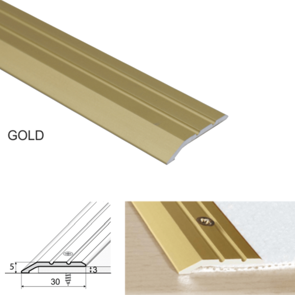 30mm Wide Aluminum Door Threshold For Connecting Wooden And laminate