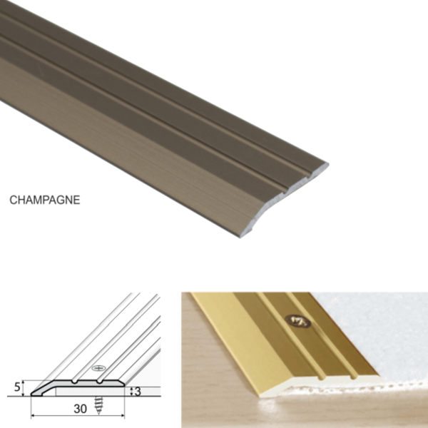 30mm Wide Aluminum Door Threshold For Connecting Wooden And laminate