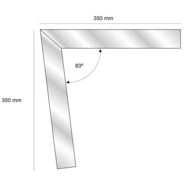 350mm L Rakeback Stair Edge Landing Trim Pre-Formed