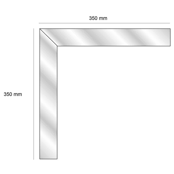 350mm L Stair Edge Landing Trim Pre-Formed