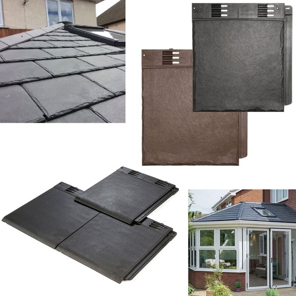 Envirotile Plastic Slate Synthetic Roof Shingles - 365mm Long