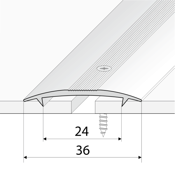 36mm Aluminum Twin Grip Joining Carpet to Carpet Threshold Strip