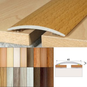 40mm Self Adhesive Aluminium Wood Effect Door Floor Bar Edge Trim Threshold