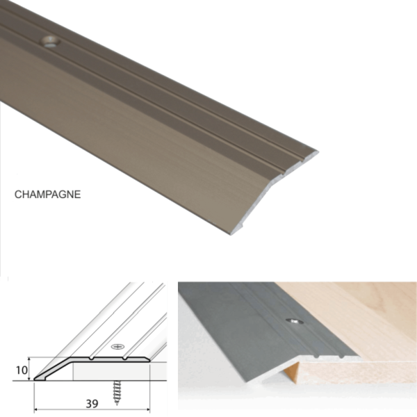 40mm Wide Aluminium Door Floor Trim Carpet Thresholds Ramp