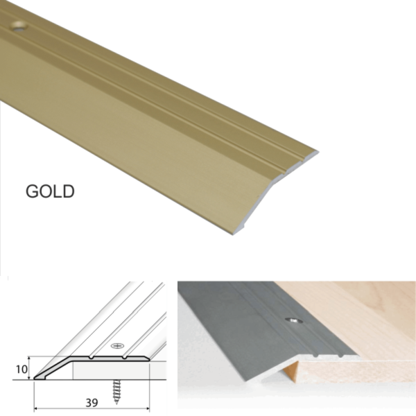 40mm Wide Aluminium Door Floor Trim Carpet Thresholds Ramp