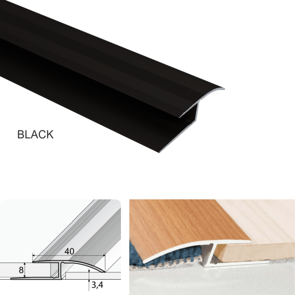 40mm wide Aluminium Door Thresholds To Join Floor At Different Levels