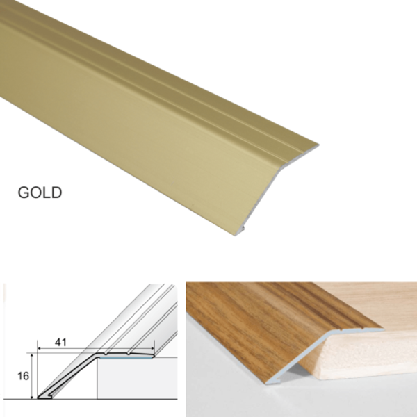 41mm Wide Anti-Slip Aluminium Door Thresholds Ramp Self Adhesive