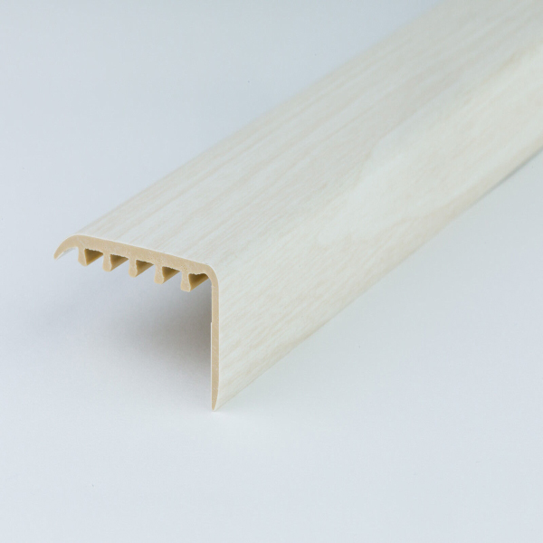 45mm x 22mm Wood Effect UPVC Stair Edge Trim Nosing For Wooden & Laminate Stairs