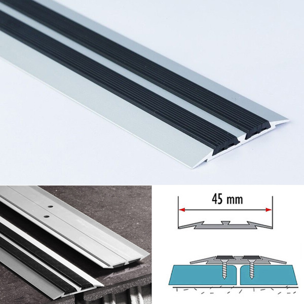 45mm Flat Carpet Door Aluminium Threshold Floor Edging Bar Trim Strip