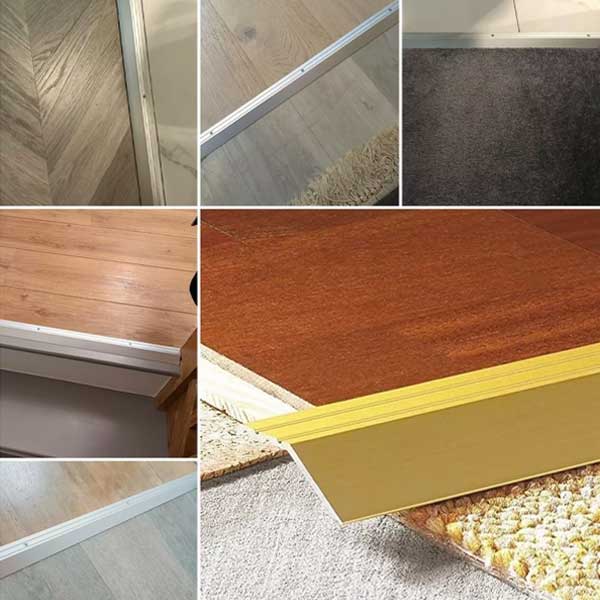 45mm x 16mm Aluminium Door Trim For Laminate Floors at Different Levels