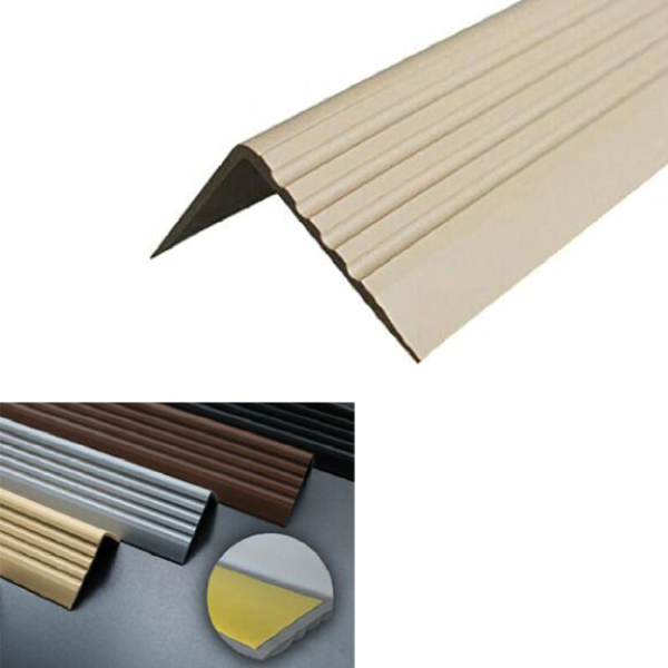 50mm x 42mm Self Adhesive Stair Nosing Bullnose Stair Nosing Rubber Angle Step Edge