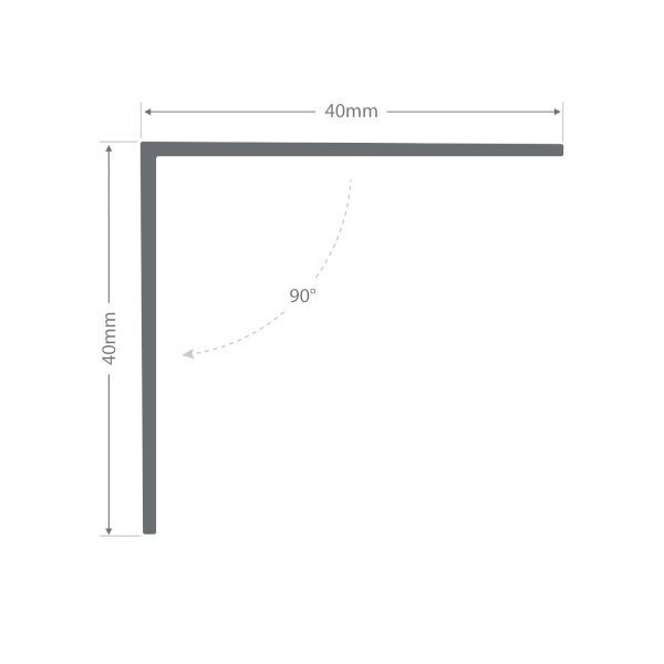 UPVC L Shaped 90 Degree Plastic Angle Corner Trim 5m Rigid Joint Cover Bead 