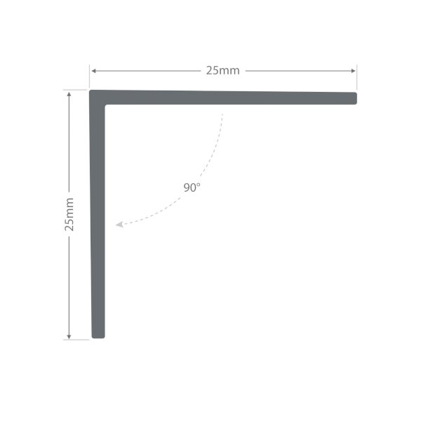 UPVC L Shaped 90 Degree Plastic Angle Corner Trim 5m Rigid Joint Cover Bead 