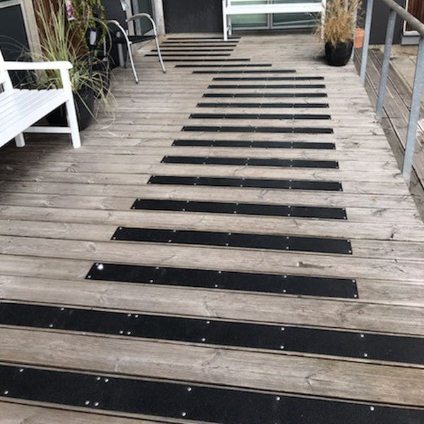 600mm 15 Pieces GRP Anti Slip Decking Strips Free Drilling and Screws 