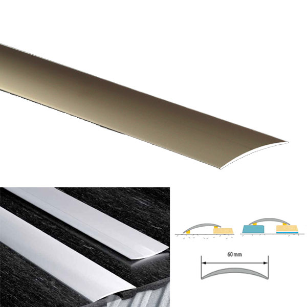 60mm Aluminium Anodised Door Edging Floor Trim Threshold Self Adhesive