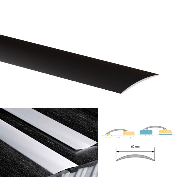 60mm Aluminium Anodised Door Edging Floor Trim Threshold Self Adhesive