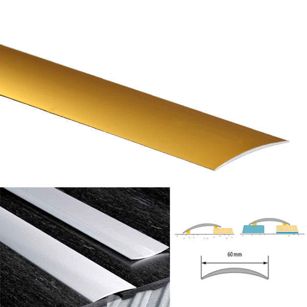 60mm Aluminium Anodised Door Edging Floor Trim Threshold Self Adhesive