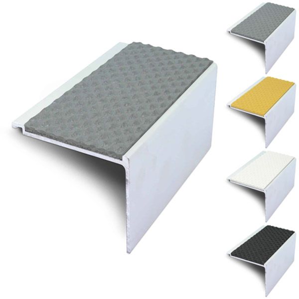 60mm x 55mm External Stair Nosing With Tredsafe PVC Insert