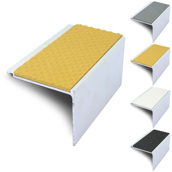 60mm x 55mm External Stair Nosing With Tredsafe PVC Insert