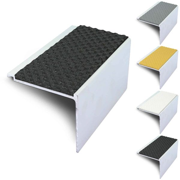 60mm x 55mm External Stair Nosing With Tredsafe PVC Insert