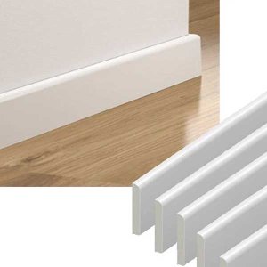 65mm UPVC Skirting Board Architrave Trim Flat Design 