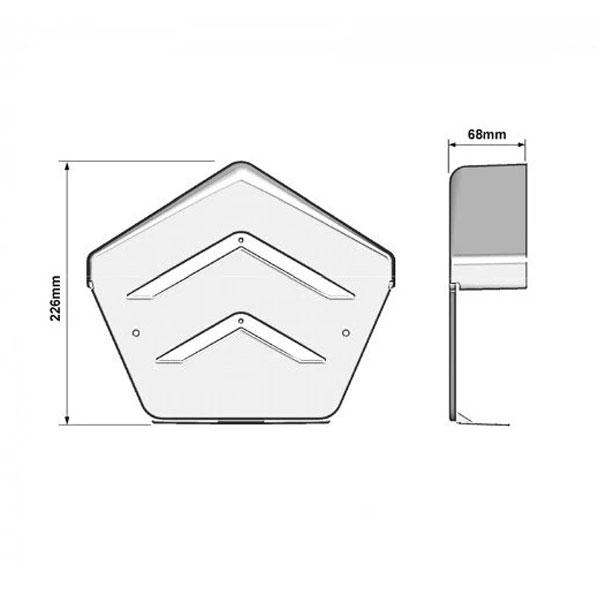 68mm Dry Verge Ridge End Cap with Fixing Screws