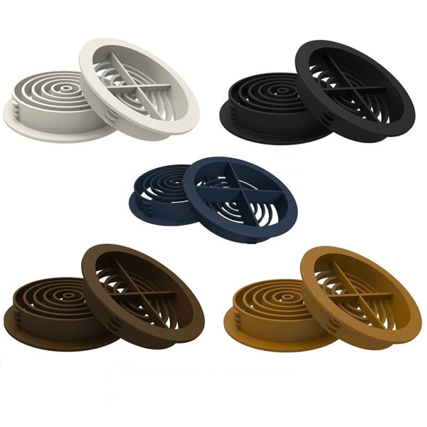 70mm Round Soffit UPVC Air Vents Push in Roof Disc - Pack of 10