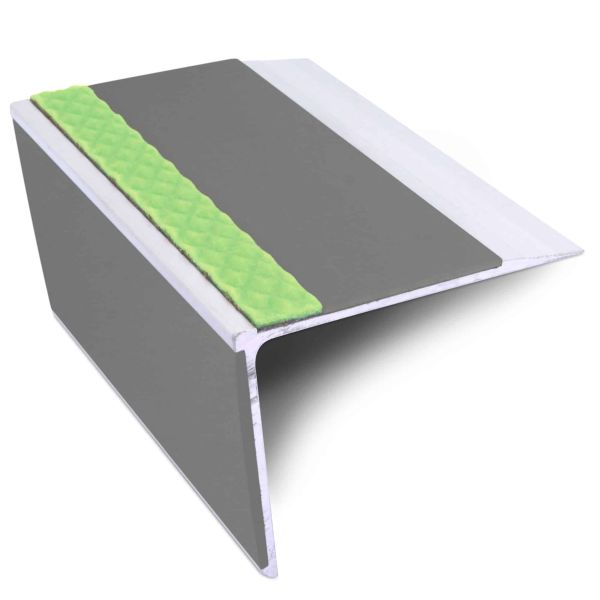 75mm x 58mm Aluminator Stair Nosing Edge Trim With Tredsafe Pvc Insert DDA Compliant