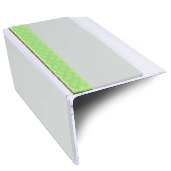 75mm x 58mm Aluminator Stair Nosing Edge Trim With Tredsafe Pvc Insert DDA Compliant