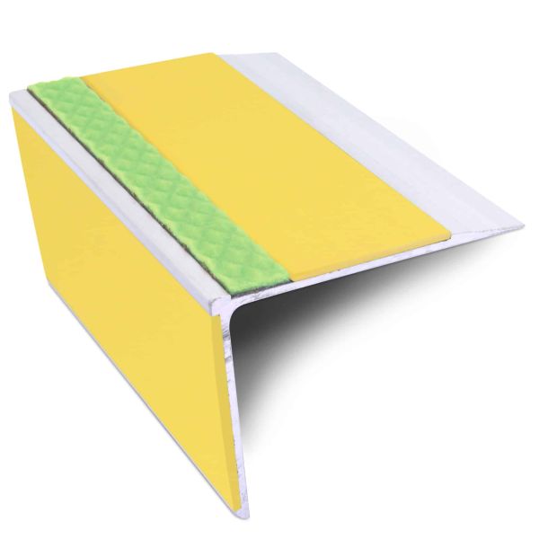 75mm x 58mm Aluminator Stair Nosing Edge Trim With Tredsafe Pvc Insert DDA Compliant