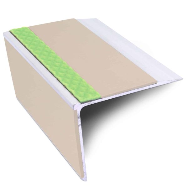 75mm x 58mm Aluminator Stair Nosing Edge Trim With Tredsafe Pvc Insert DDA Compliant