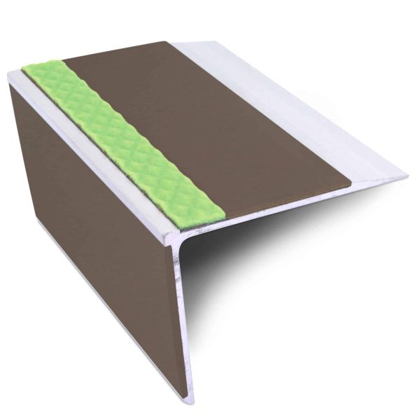 75mm x 58mm Aluminator Stair Nosing Edge Trim With Tredsafe Pvc Insert DDA Compliant