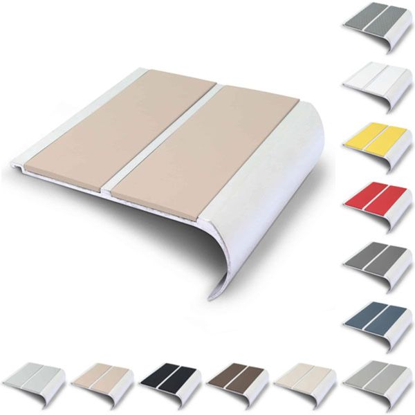 91mm x 35mm Commercial Stair Nosing Non Slip PVC Insert Bullnose Stair Nosing Edge