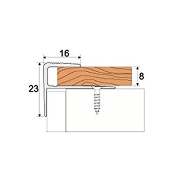 Aluminium Anodised Carpet Edge Nosing Profile Cover Strip Door Floor BAR Trim