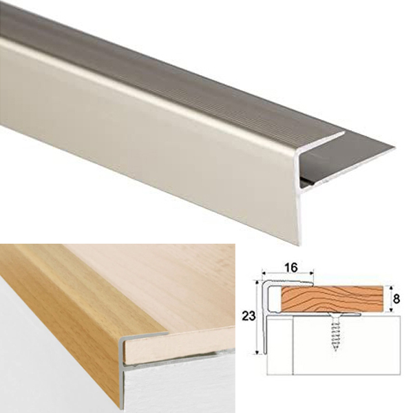 Aluminium Anodised Carpet Edge Nosing Profile Cover Strip Door Floor BAR Trim