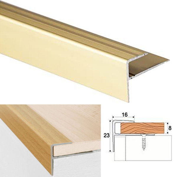 Aluminium Anodised Carpet Edge Nosing Profile Cover Strip Door Floor BAR Trim