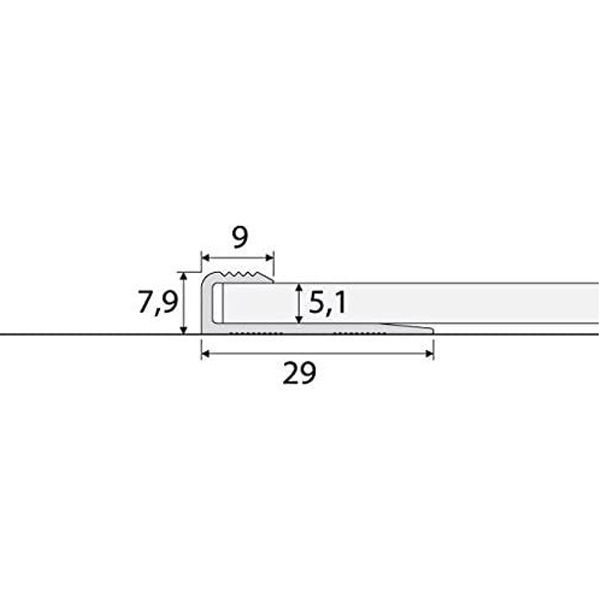 9mm Aluminium Carpet Edge Ending Profile Cover Strip Floor Trim