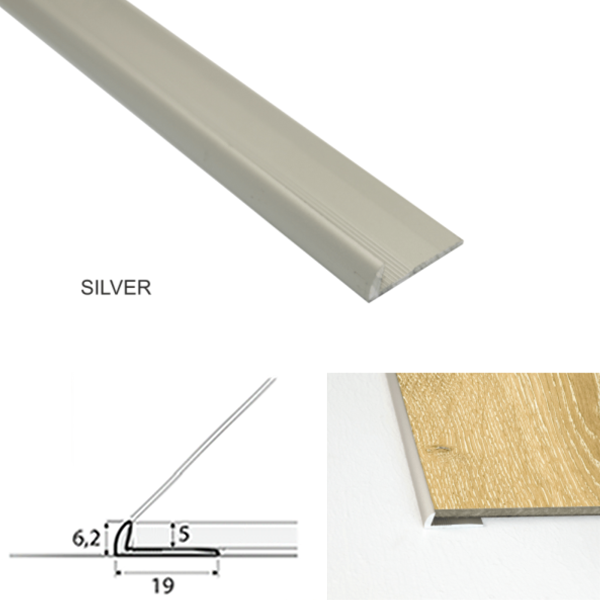 19mm Door Thresholds LVT Edging Profile Threshold For 5mm Flooring