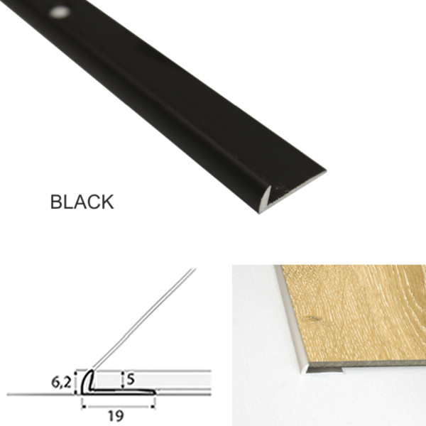 19mm Door Thresholds LVT Edging Profile Threshold For 5mm Flooring