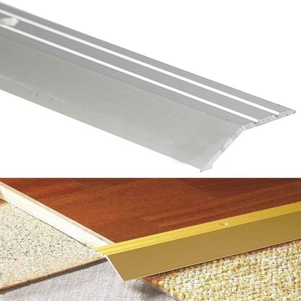 45mm x 16mm Aluminium Door Trim For Laminate Floors at Different Levels