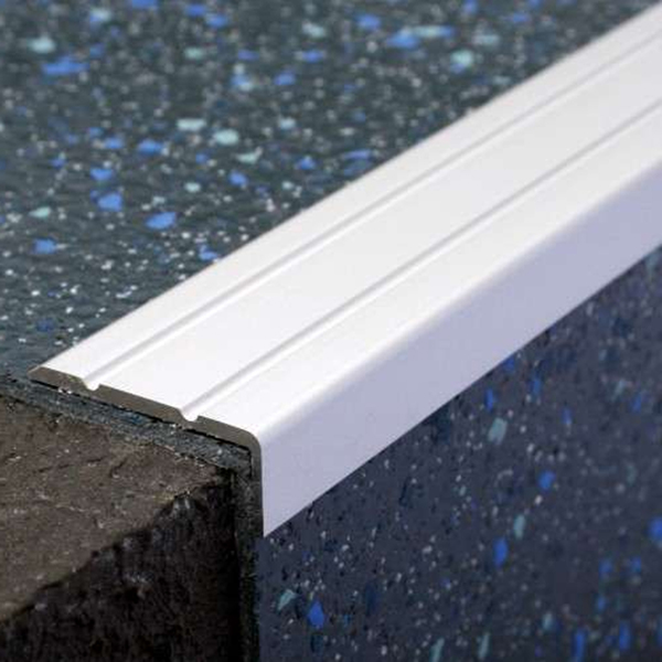 25mm x 10mm Aluminium Retro Fit Self Adhesive Stair Nosing Non Slip