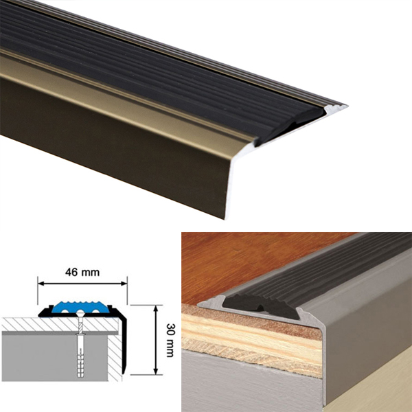 Screw Fix Aluminium Stair Nosing For Tread Edges